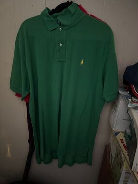 Polo by Ralph Lauren Green Polo with Yellow Logo